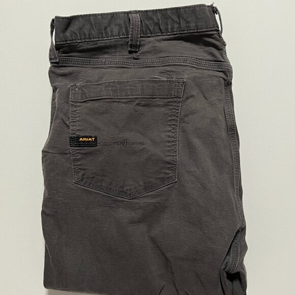Ariat Rebar M4 Jeans Relaxed Straight Fit Gray Utility Men's size 42x36 - Picture 1 of 9